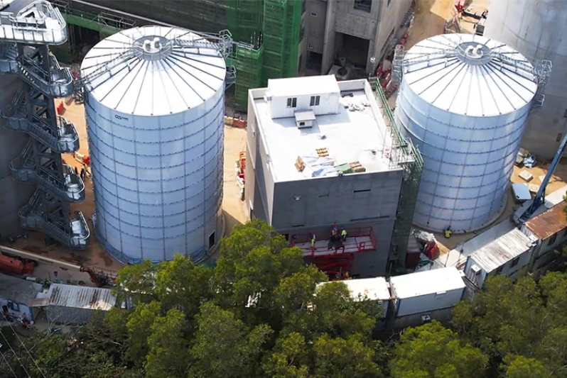 Biogas holding tanks